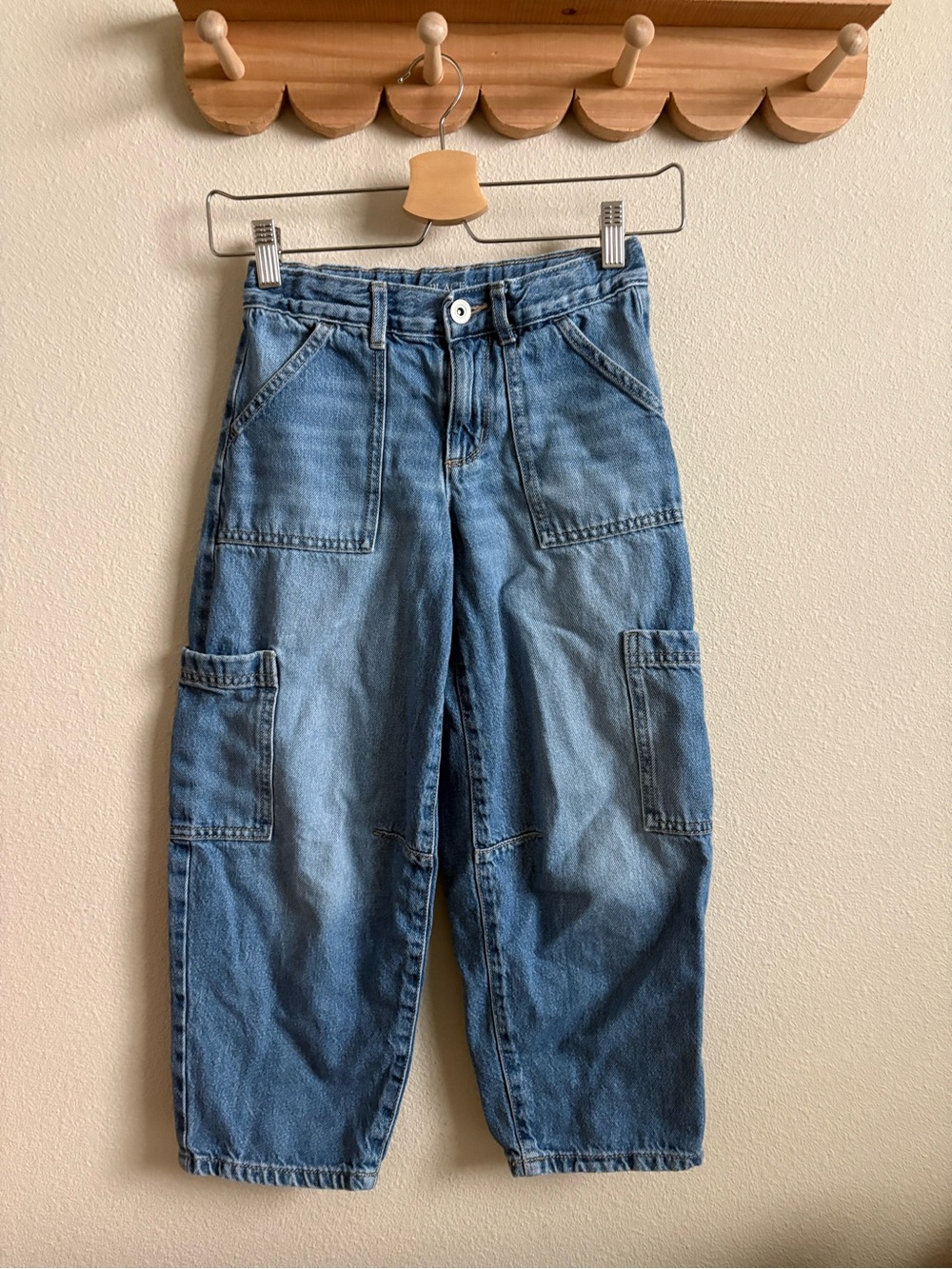 Children’s Place barrel leg Jeans in Light Blue Denim